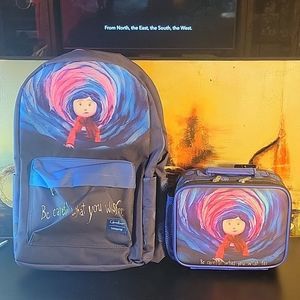 Loungefly Coraline full size backpack and lunchbox set